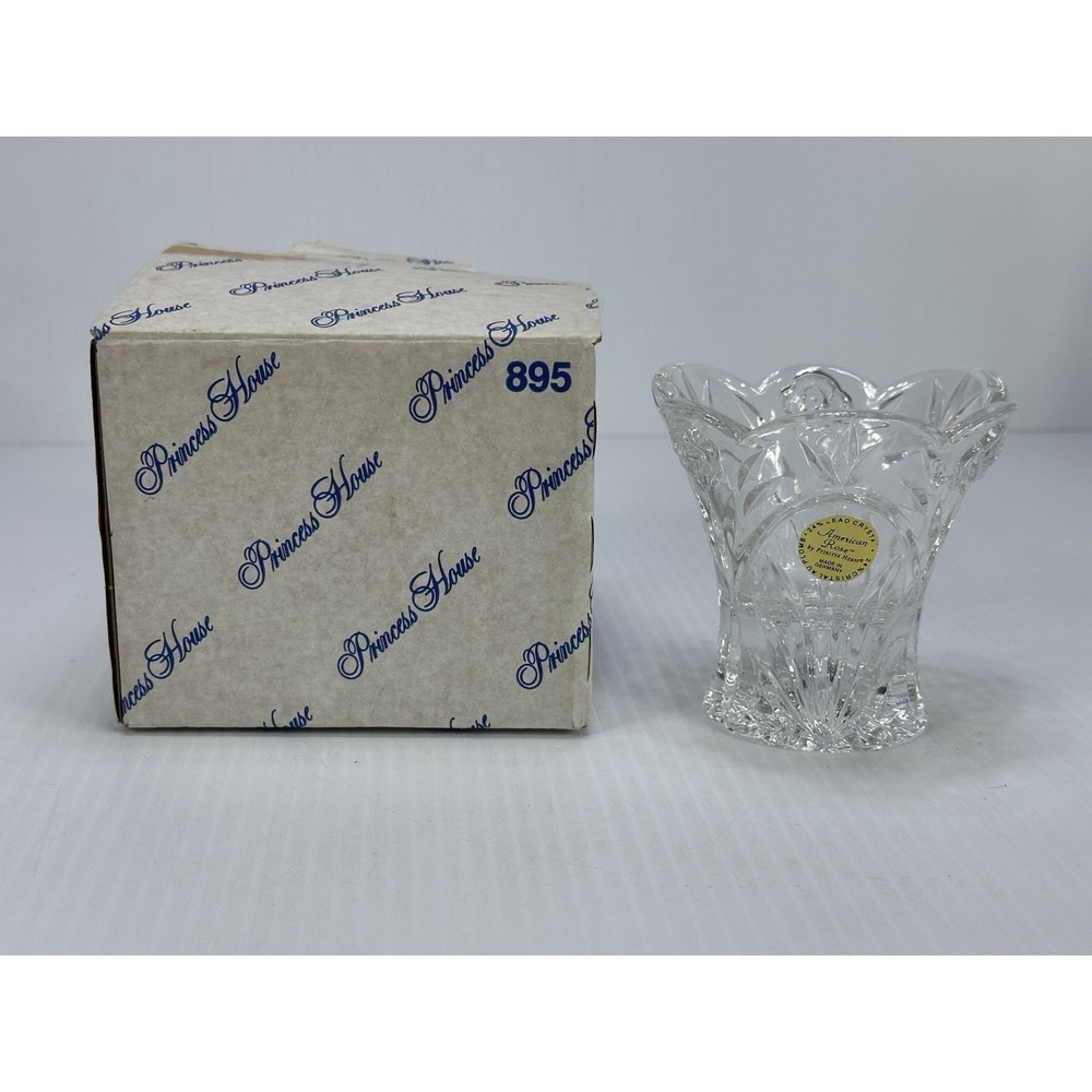 PRINCESS HOUSE AMERICAN ROSE 24% LEAD CRYSTAL VOTIVE CANDLE HOLDER‎ #895